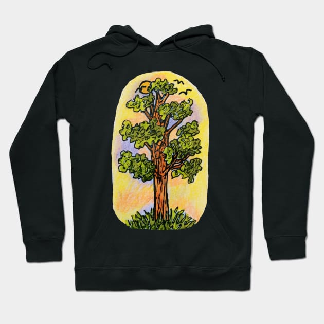 Tree at Sunrise Hoodie by LuvbuzzArt